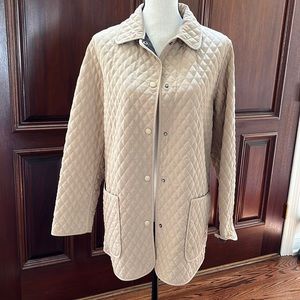 Hilary Radley Beige Quilted Coat - size Small